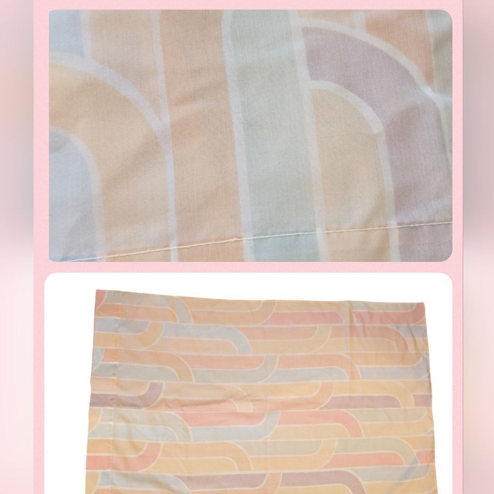 Vintage pastel Rainbow arch geometric print pillowcase‎ kawaii